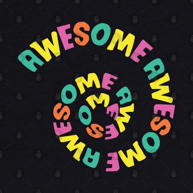 Awesome spiral Colorful Typography by SSSD